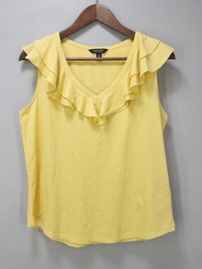 Lauren Ralph Lauren Ruffled Sleeveless Tee
